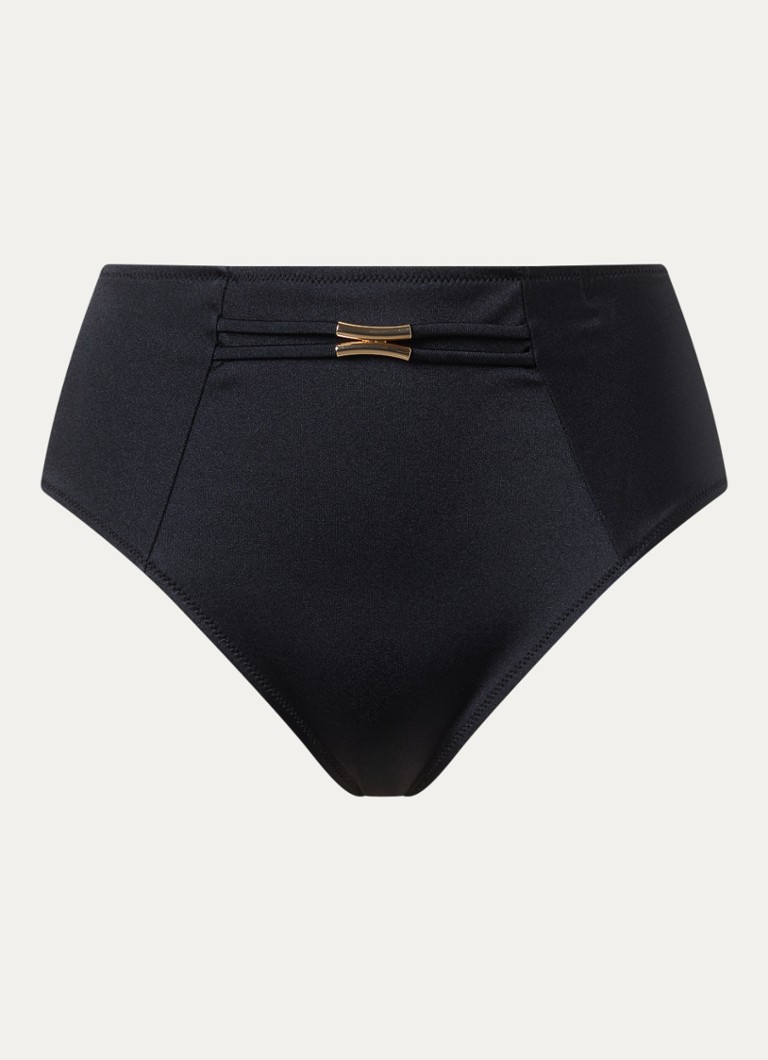 Marie Jo Dames Hello Sunset high waisted bikinislip met glazende finish in de kleur Zwart