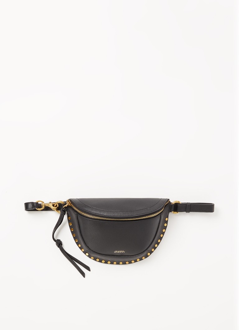 Isabel Marant Dames Skano heuptas van leer met studs in de kleur Zwart, maat: 1 SIZE