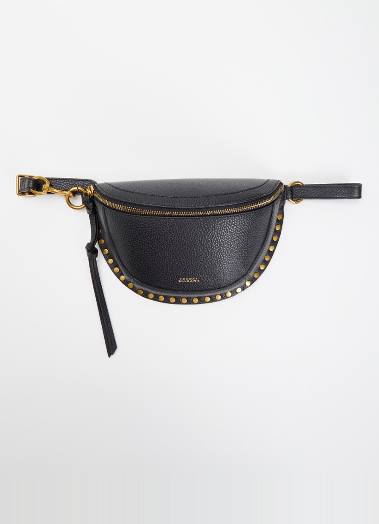 Isabel Marant Dames Skano heuptas van leer met studs in de kleur Zwart, maat: 1SZ