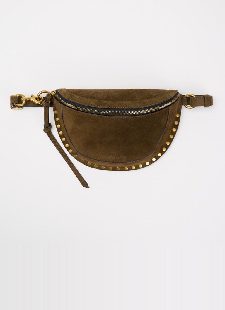 Isabel Marant Dames Skano heuptas van kalfssuède met studs in de kleur Bruin, maat: 1SZ