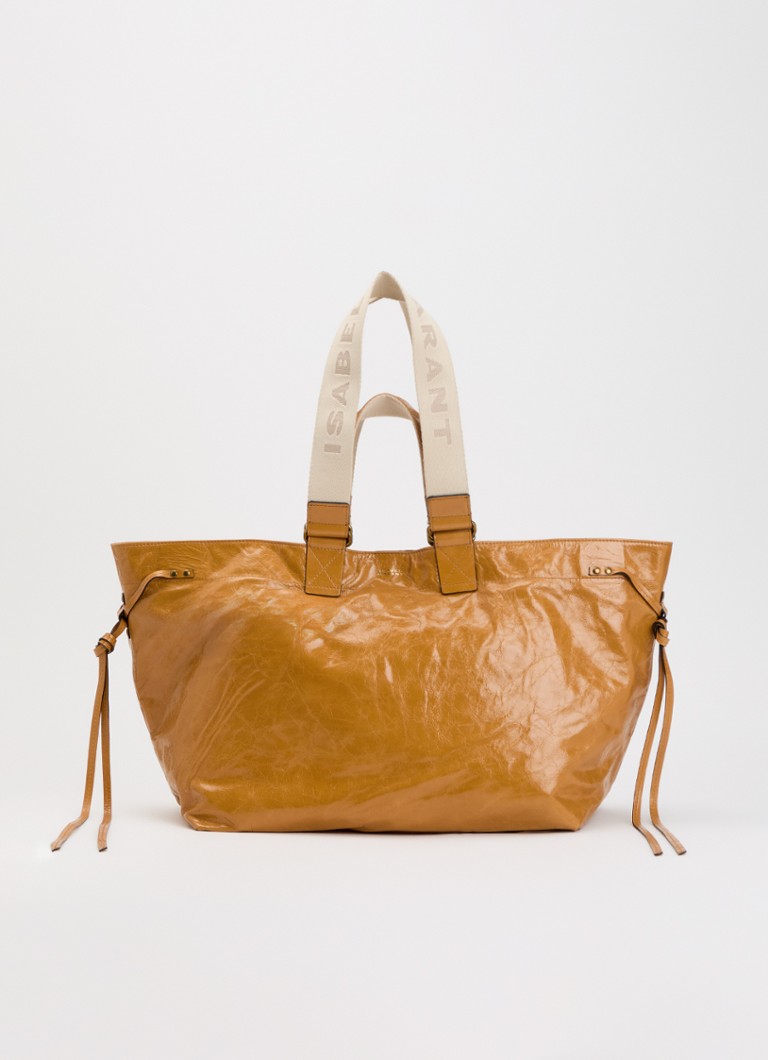 Isabel Marant Dames Wardy shopper van leer in de kleur Donkeroranje, maat: 1SZ