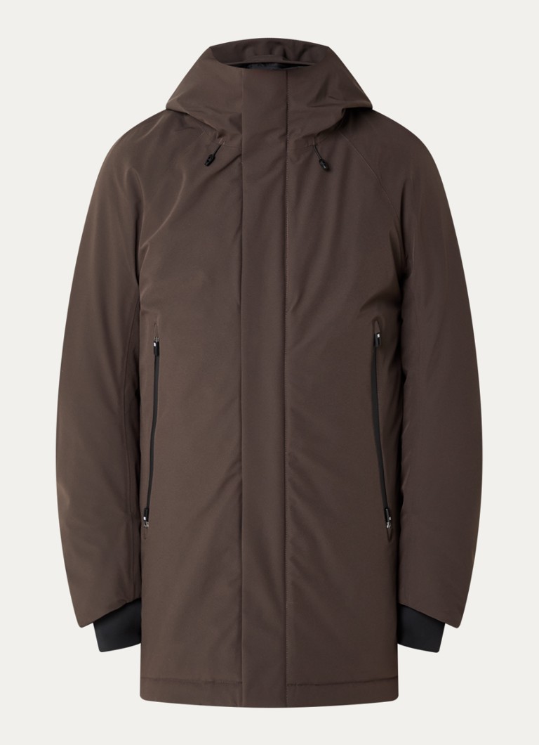 Krakatau Heren Dsup parka met capuchon en waterafstotende coating in de kleur Bruin, maat: XXL