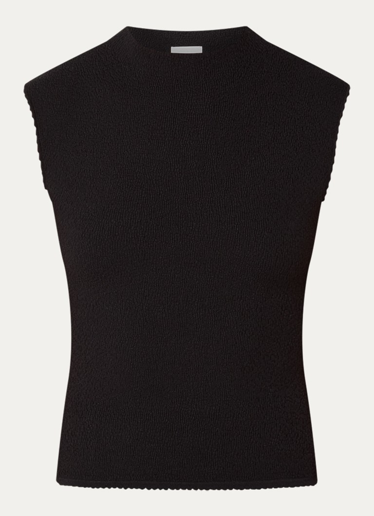 Claudie Pierlot Dames Mamby top met structuur in de kleur Zwart