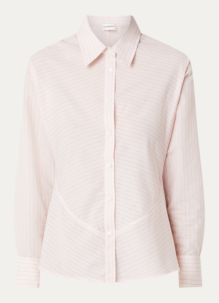 Claudie Pierlot Dames Cecilia blouse met streepprint in de kleur Lichtroze