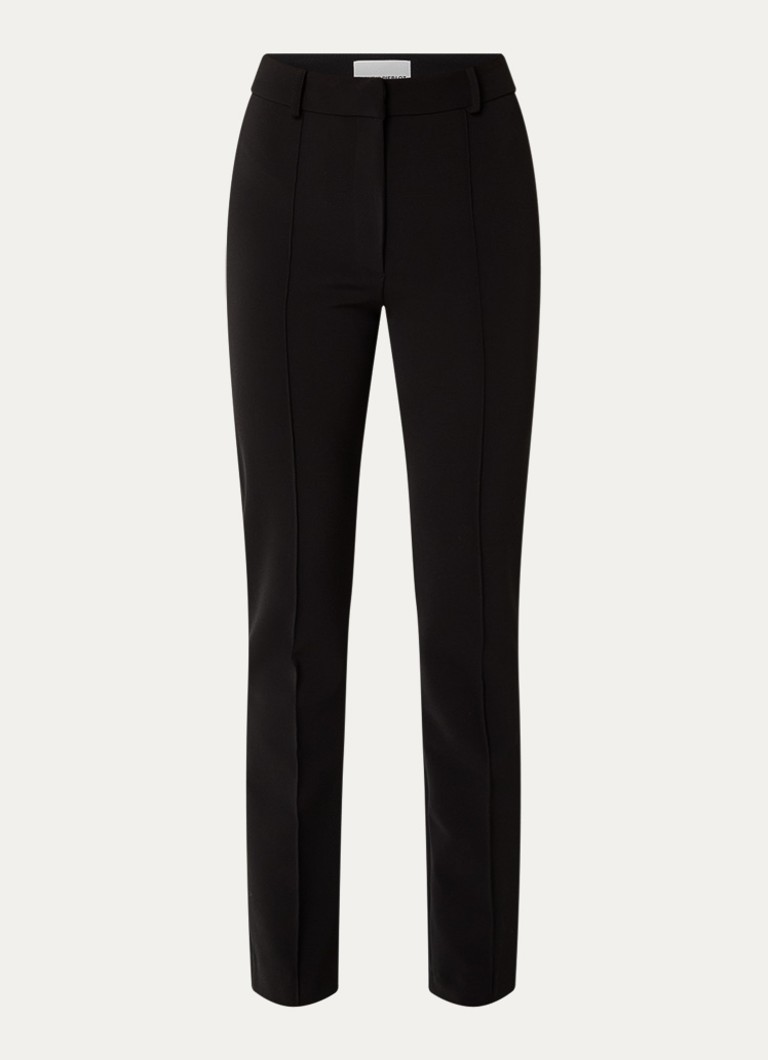 Claudie Pierlot Dames High waist straight fit pantalon met stretch in de kleur Zwart