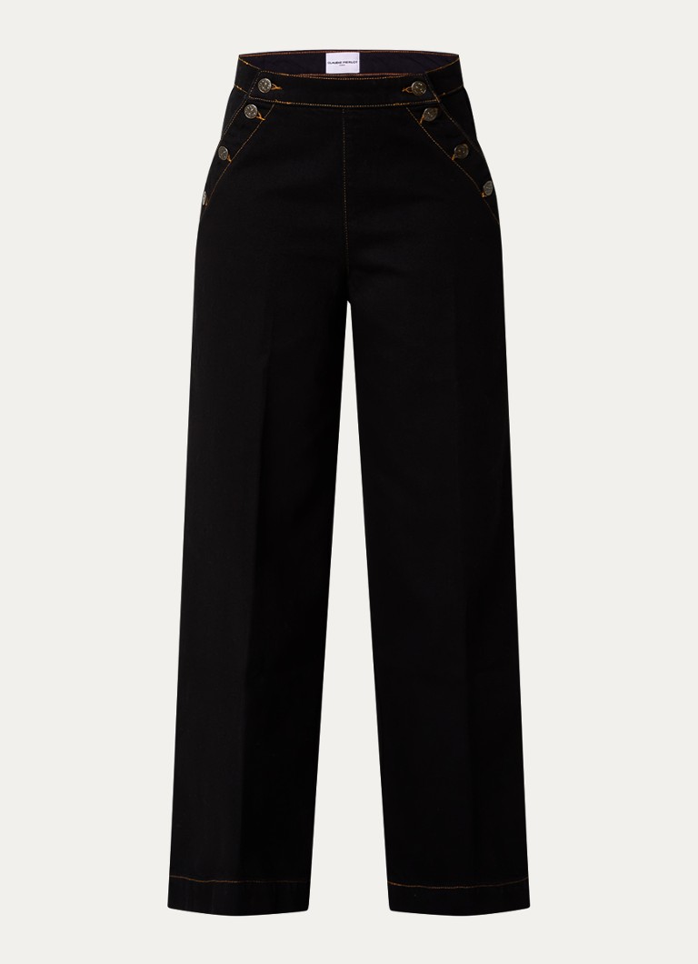Claudie Pierlot Dames High waist straight fit jeans met gekleurde wassing in de kleur Zwart