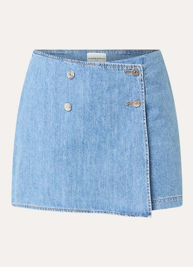 Claudie Pierlot Dames Broekrok van denim in de kleur Lichtblauw