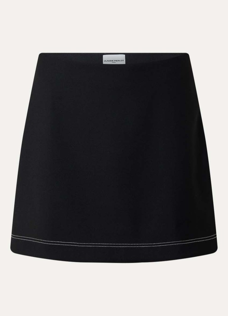 Claudie Pierlot Dames Syna mini rok met stretch in de kleur Zwart