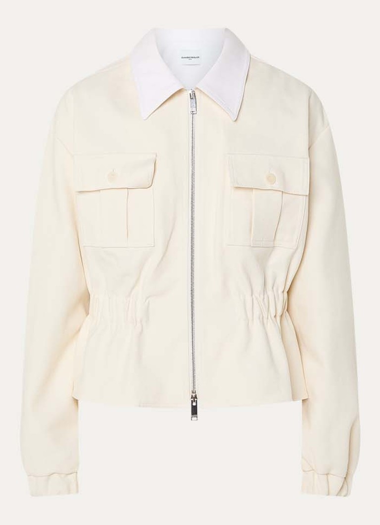 Claudie Pierlot Dames Gallo jack met klepzakken in de kleur Creme