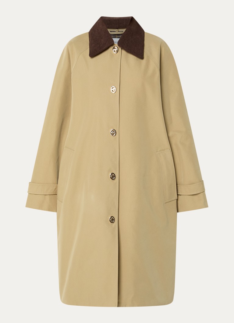 Claudie Pierlot Dames Trenchcoat met steekzakken in de kleur Mosterd
