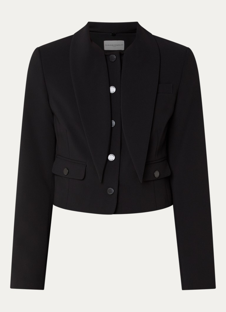 Claudie Pierlot Dames Jack met opgestikte zakken in de kleur Zwart