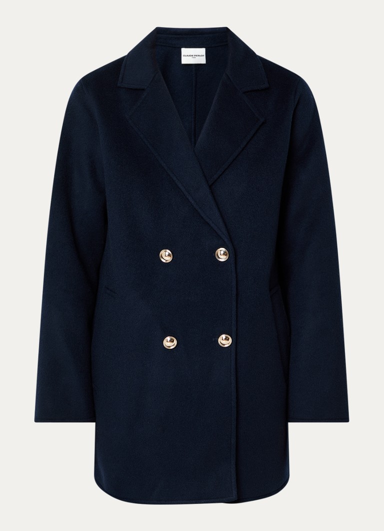 Claudie Pierlot Dames Mantel van wol in de kleur Donkerblauw