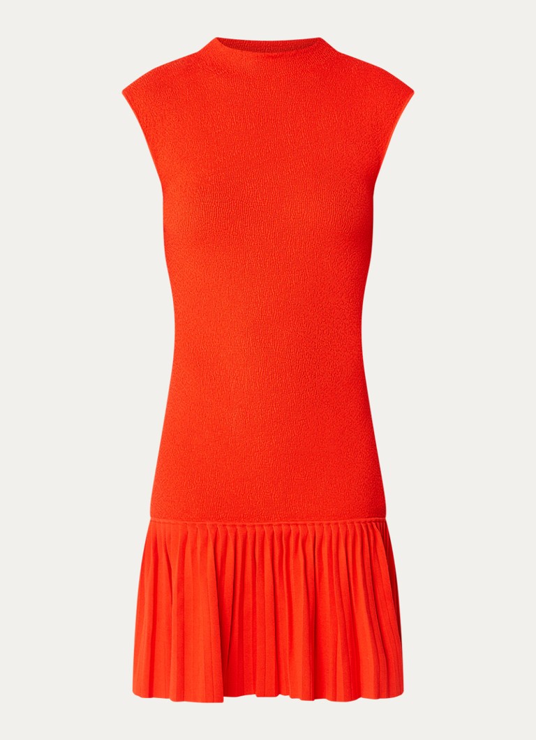 Claudie Pierlot Dames Mini jurk met volant in de kleur Koraal