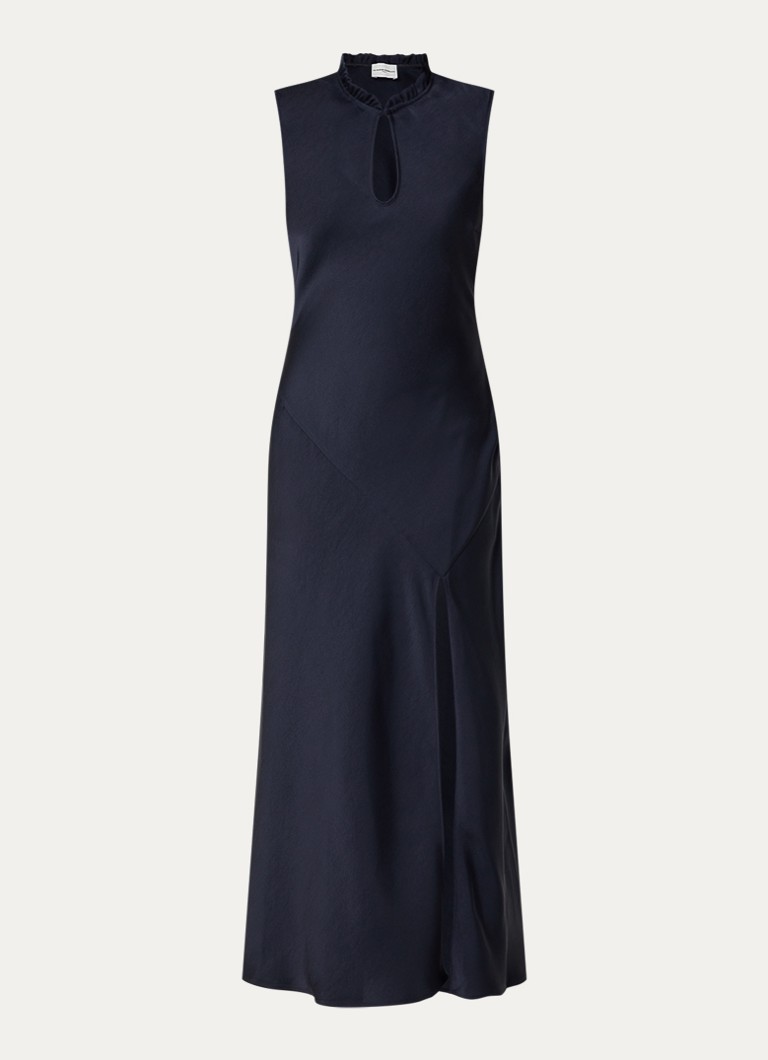 Claudie Pierlot Dames Maxi tuniekjurk met split in de kleur Donkerblauw