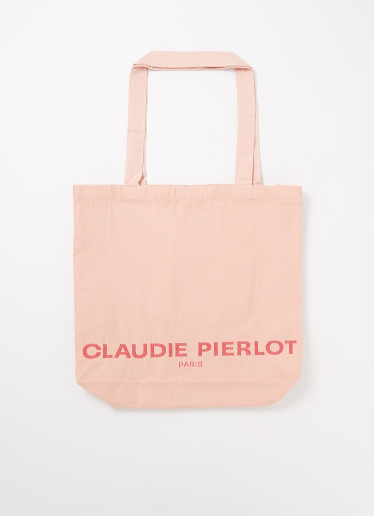 Claudie Pierlot Dames Shopper met logoprint in de kleur Lichtroze