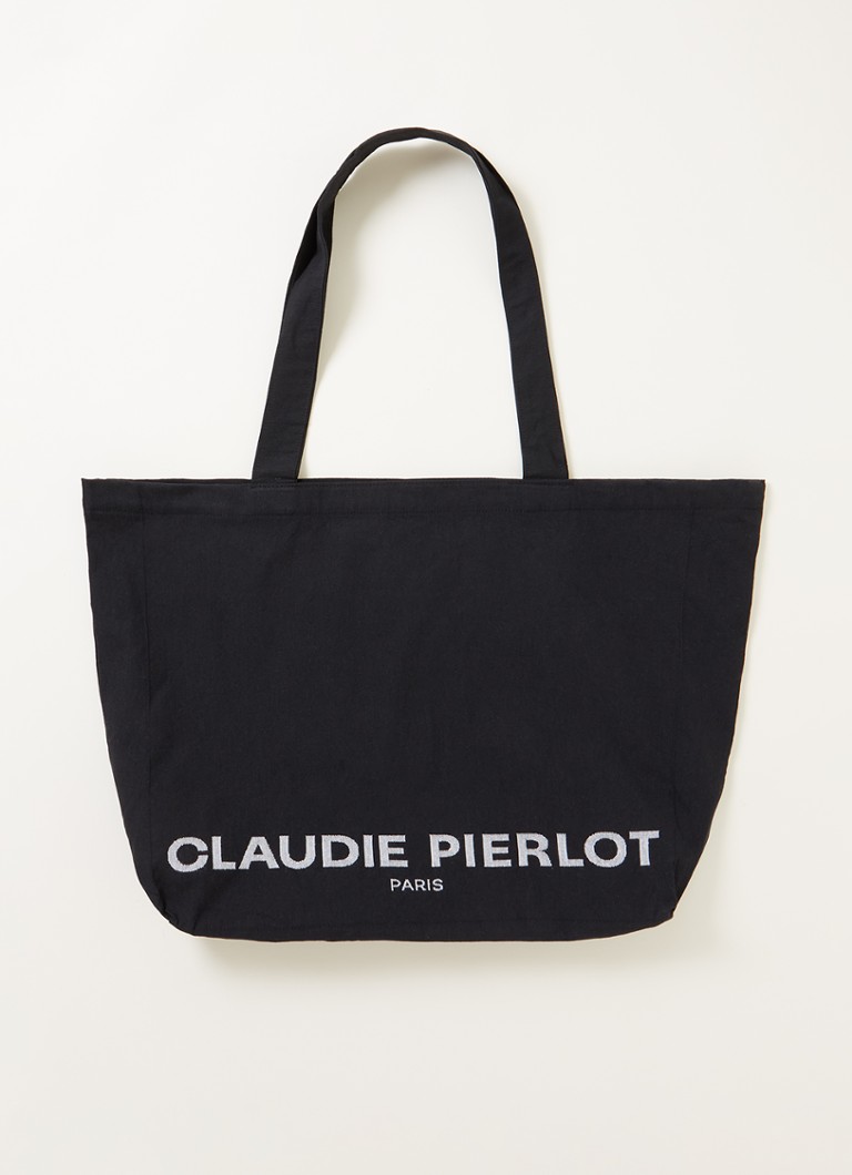 Claudie Pierlot Dames Shopper met logoprint in de kleur Zwart