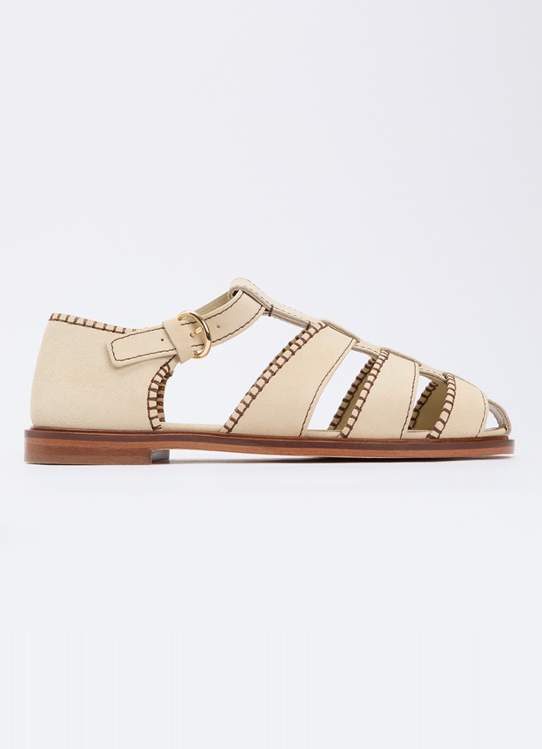 Claudie Pierlot Dames Amarante sandaal van suède in de kleur Gebroken wit