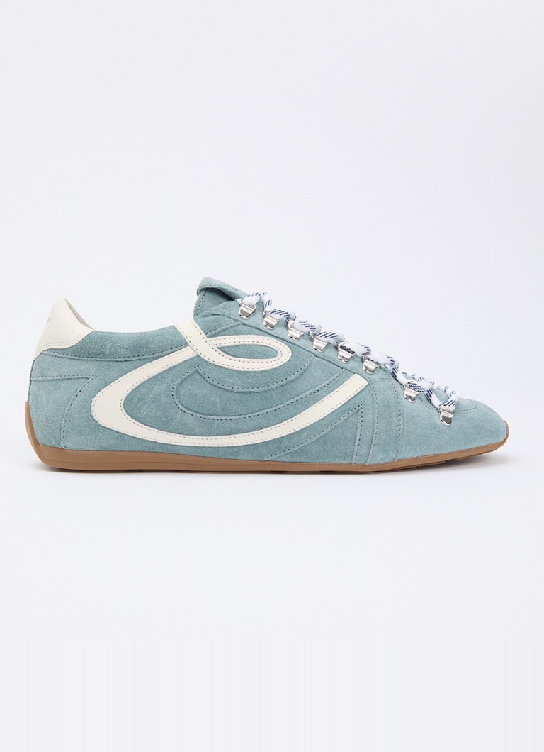 Claudie Pierlot Dames Swing sneaker van suède in de kleur Lichtblauw
