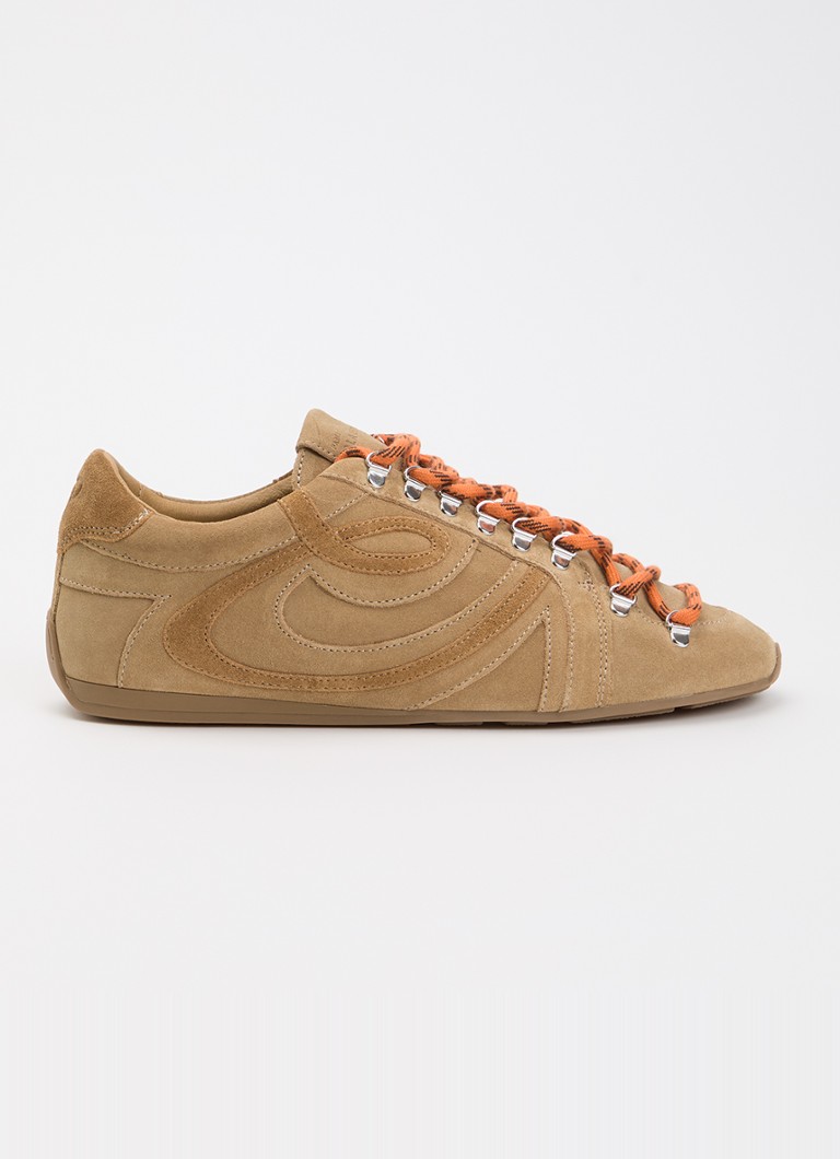 Claudie Pierlot Dames Swing sneaker van suède in de kleur Zand
