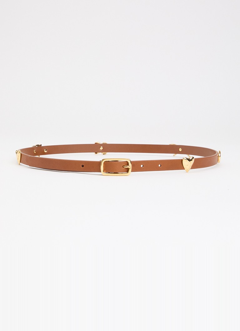 Claudie Pierlot Dames Riem van kalfsleer in de kleur Camel