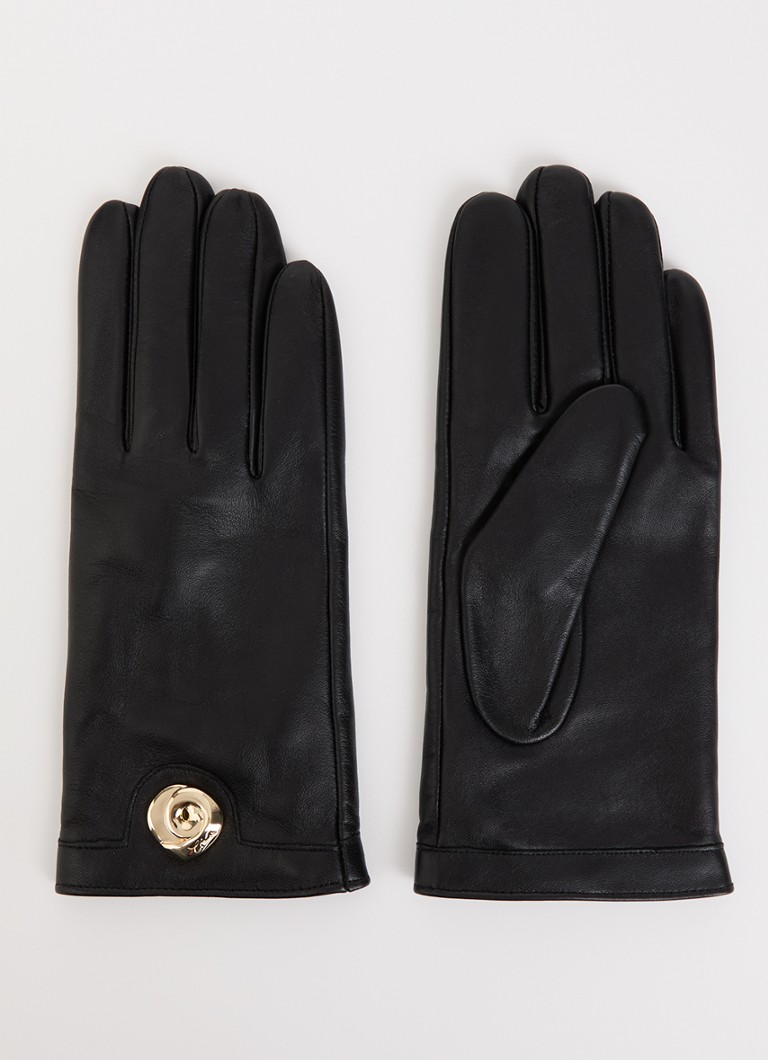 Claudie Pierlot Dames Handschoenen van lamsleer in de kleur Zwart