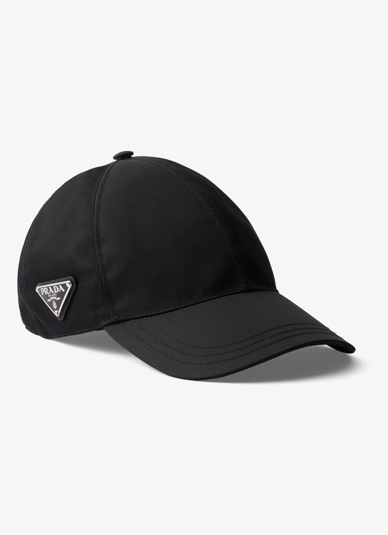 Prada Heren Re-Nylon baseball pet met logo in de kleur Zwart