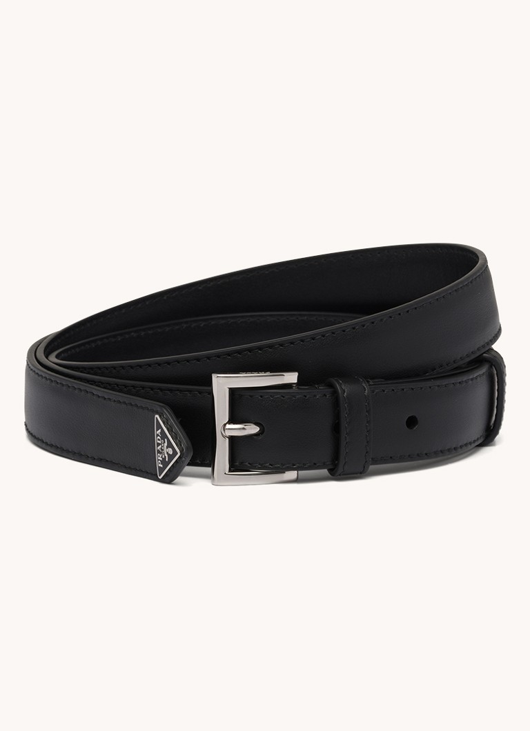 Prada Dames Riem van leer in de kleur Zwart