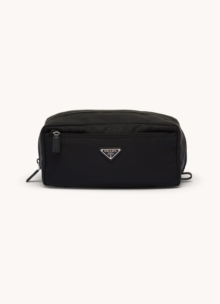 Prada Toilettas met leren details Zwart