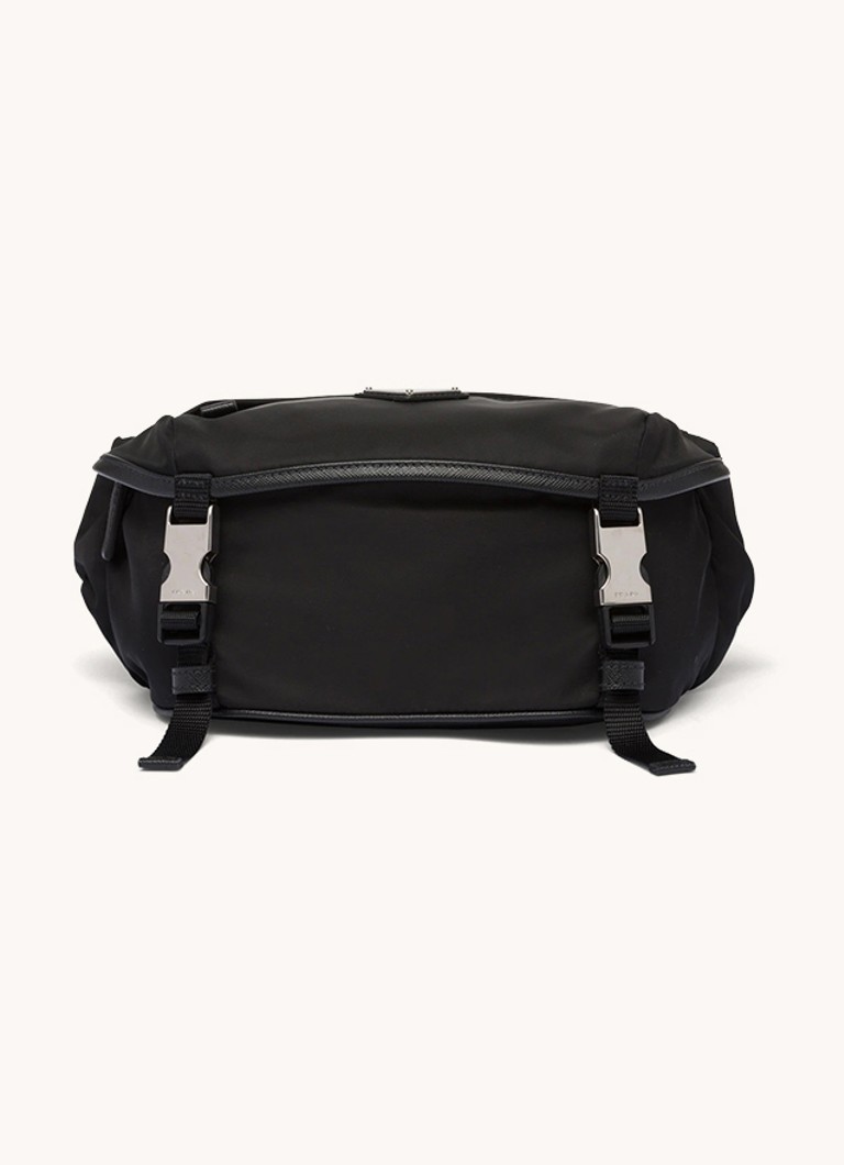 Prada Heren Schoudertas van leer in de kleur Zwart