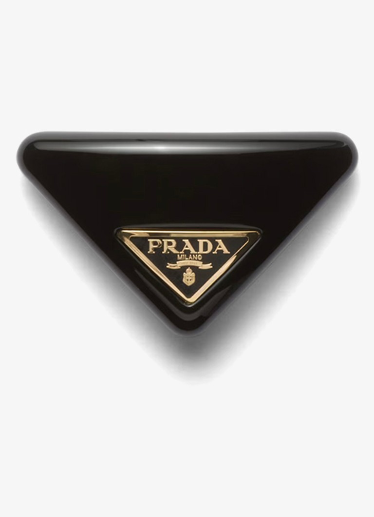 Prada Dames Haarclip met logo in de kleur Zwart