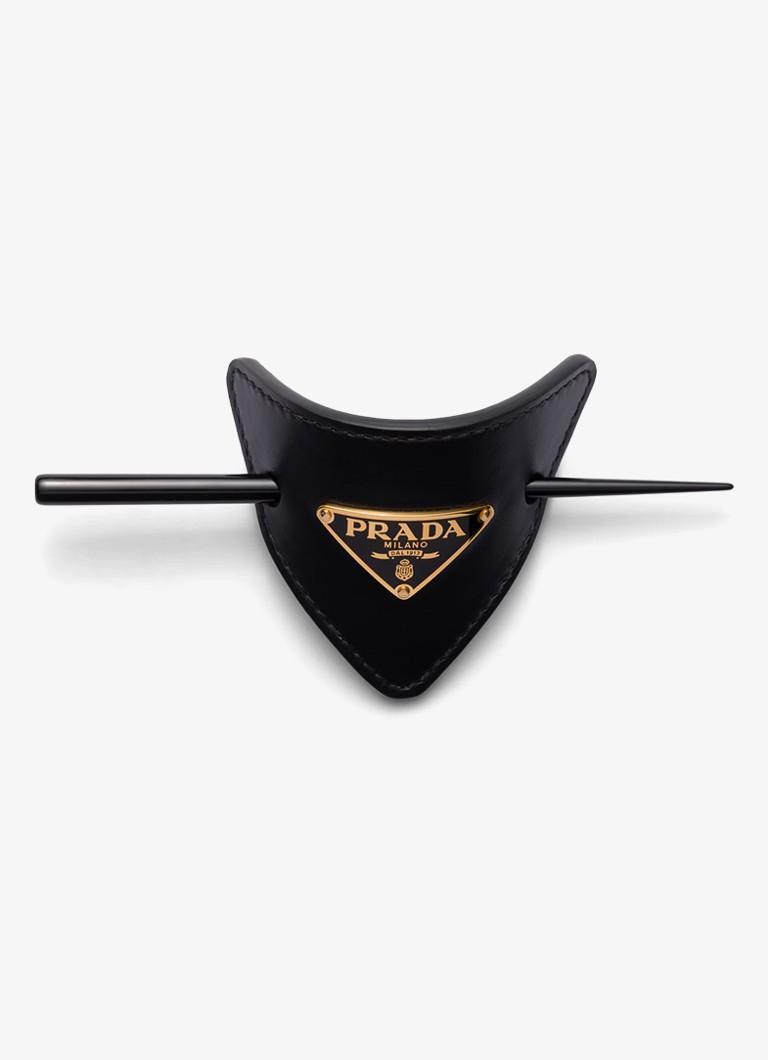 Prada Dames Haarclip van leer in de kleur Goud
