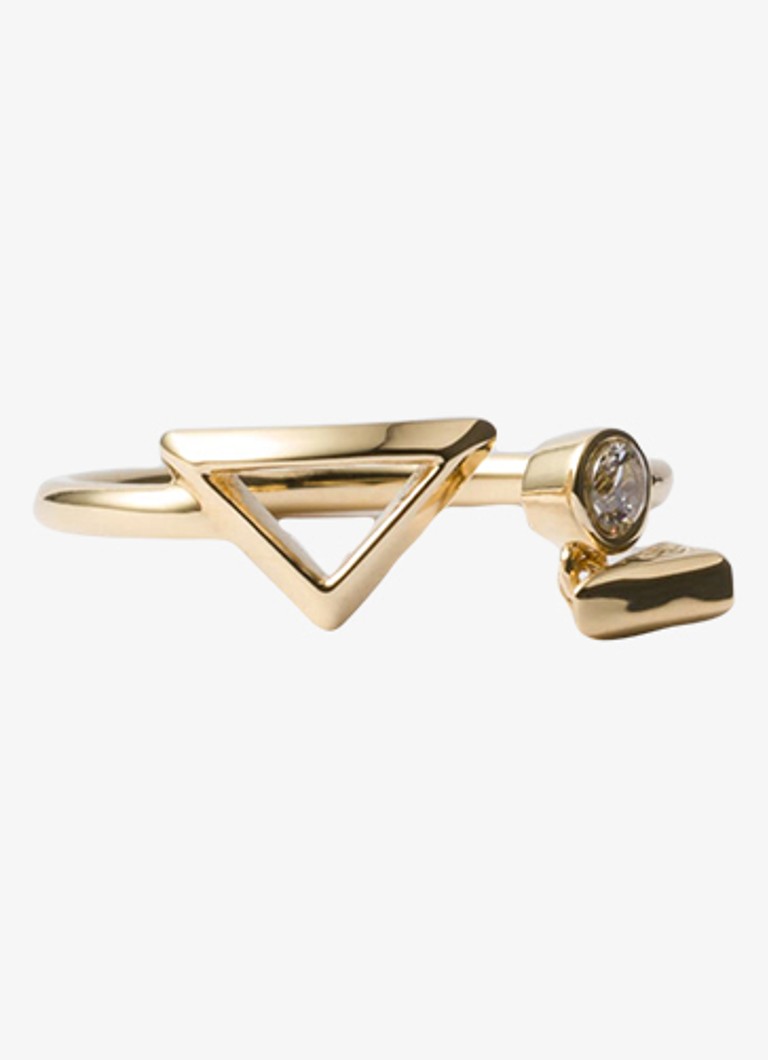 Prada Dames Ring met logo in de kleur Goud