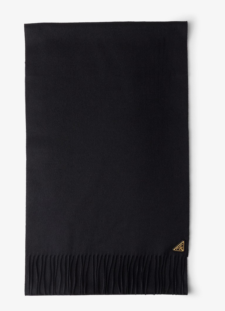 Prada Dames Sjaal in zijdeblend 170 x 35 cm in de kleur Zwart