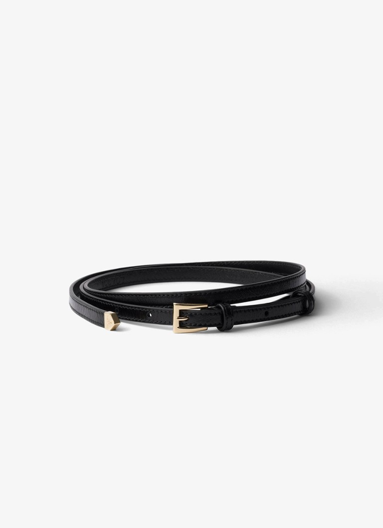 Prada Dames Riem van kalfsleer in de kleur Zwart