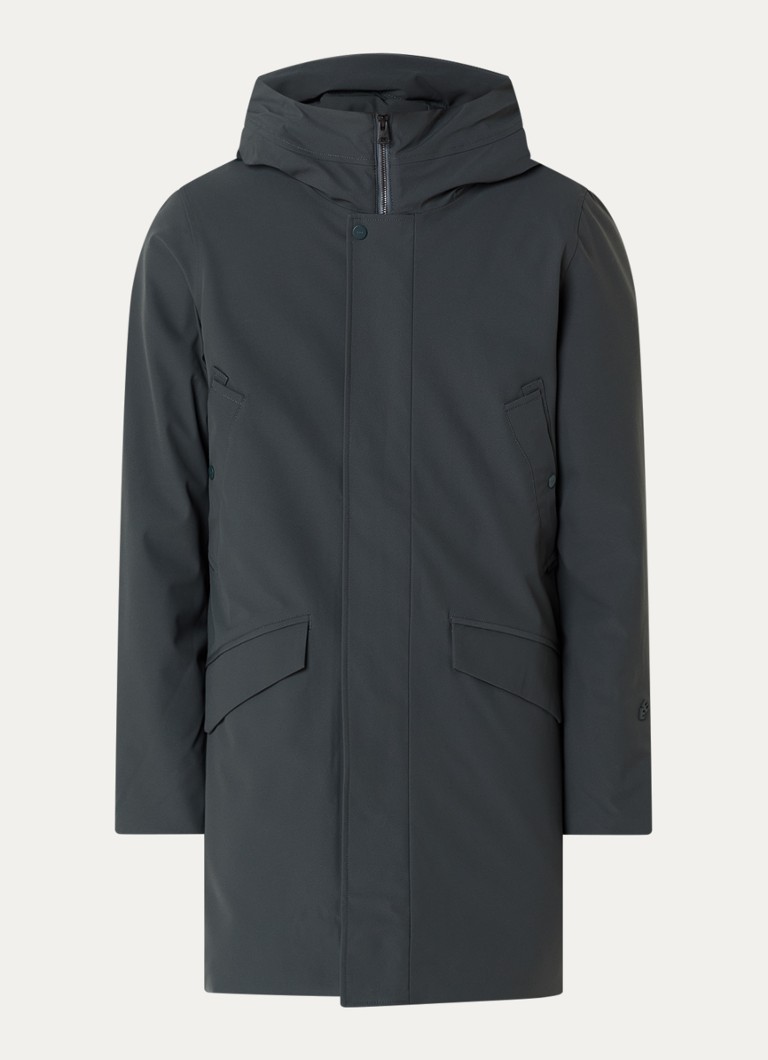 Elvine Heren Alrik waterproof gewatteerde parka met klepzakken in de kleur Olijfgroen, maat: M