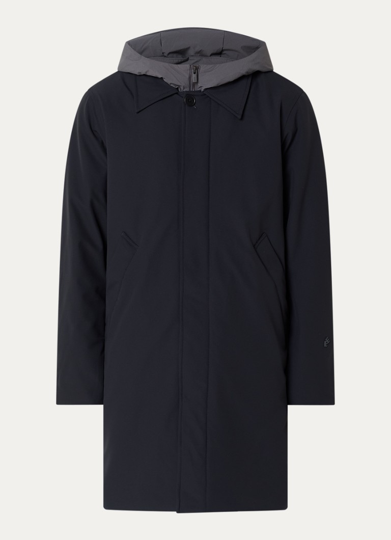 Elvine Heren Celvin parka met afneembare kraag en capuchon in de kleur Donkerblauw, maat: L