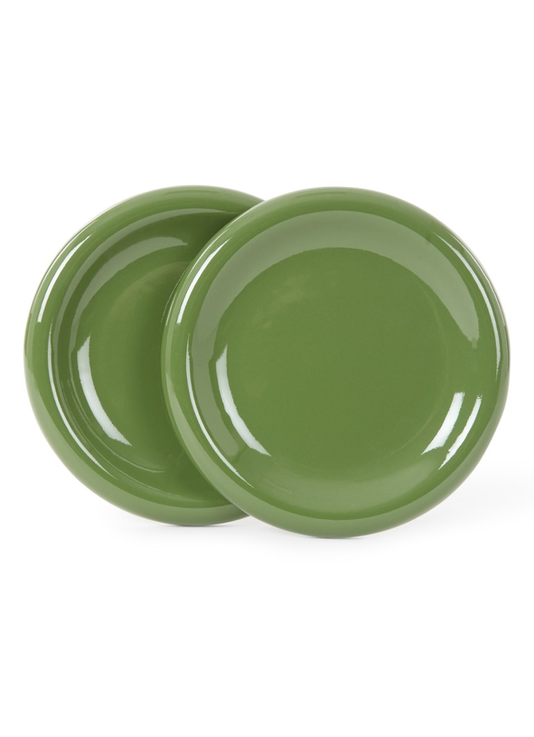 Hay Barro ontbijtbord 18 cm set van 2 Groen - Deal