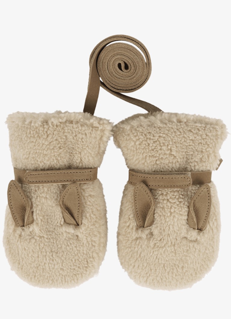 Donsje Amsterdam Meisjes Richy Mittens | Alpaca in de kleur Beige, maat: 86