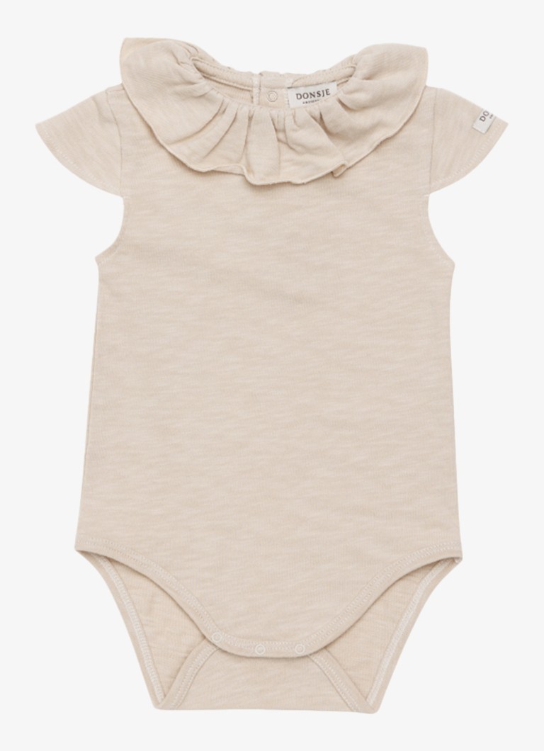 Donsje Amsterdam Meisjes Litzy romper van katoen in de kleur Zand, maat: 18M-24M=86