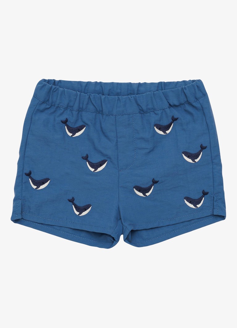 Donsje Amsterdam Jongens Wangu zwemshort met borduring in de kleur Donkerblauw, maat: 2-3Y=98