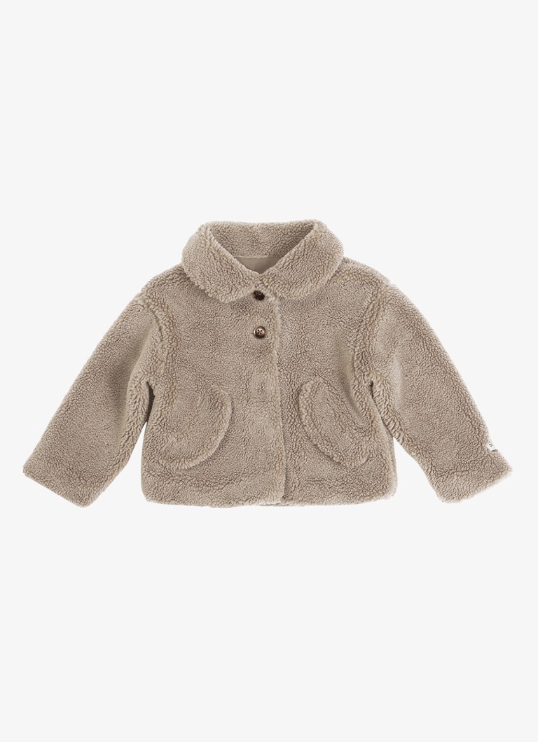 Donsje Amsterdam Meisjes Bento jack van teddy in de kleur Taupe, maat: 18-24M=86