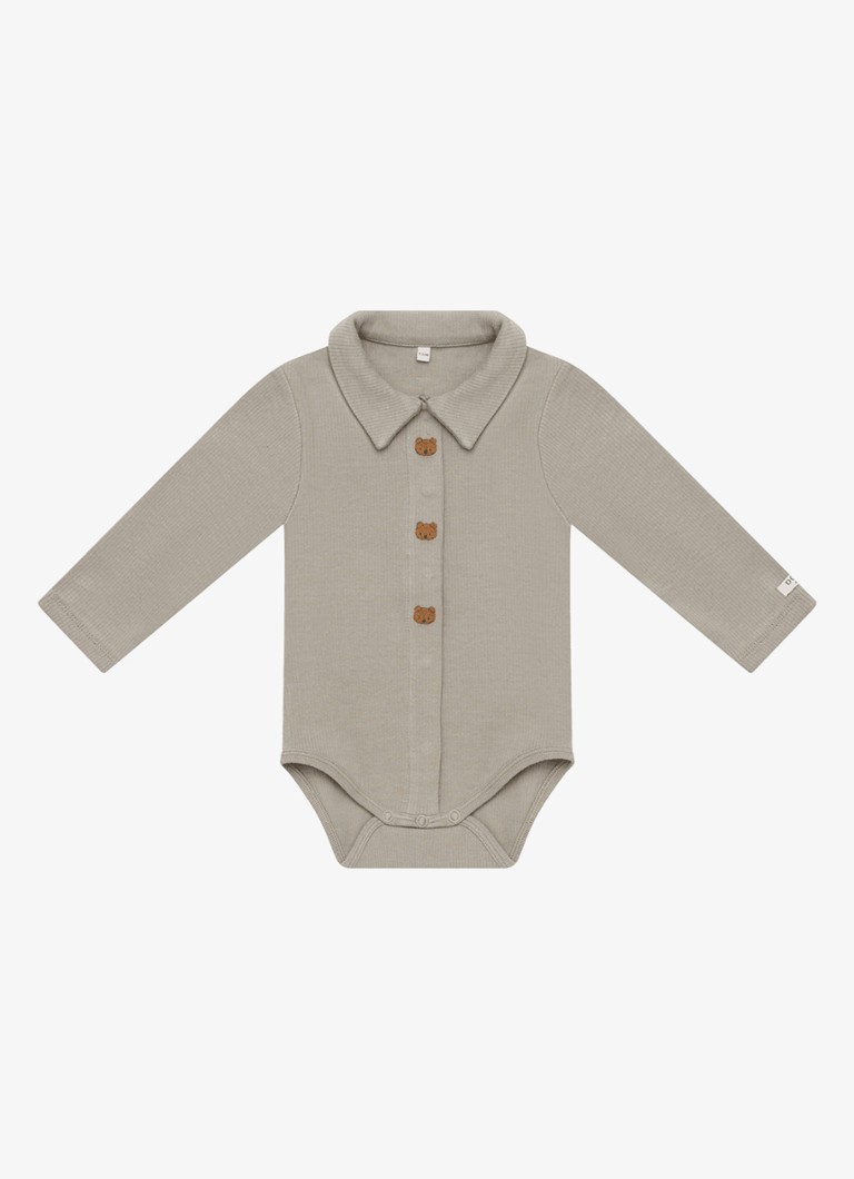 Donsje Amsterdam Meisjes Finnian Bears romper van katoen in de kleur Groen, maat: 3-6M=62