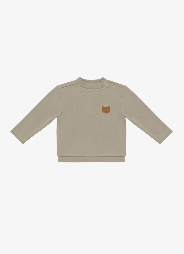 Donsje Amsterdam Dames Jorijn sweater met borduring in de kleur Beige, maat: 18-24M=86