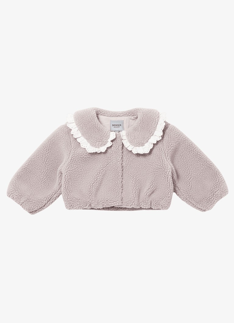 Donsje Amsterdam Meisjes Kavi jack van teddy in de kleur Roze, maat: 3-6M=62