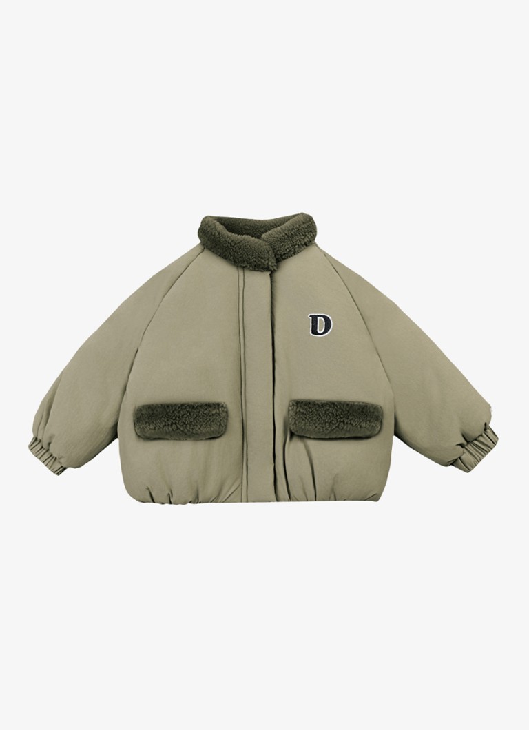 Donsje Amsterdam Meisjes Oscor jack met borduring in de kleur Groen, maat: 18-24M=86