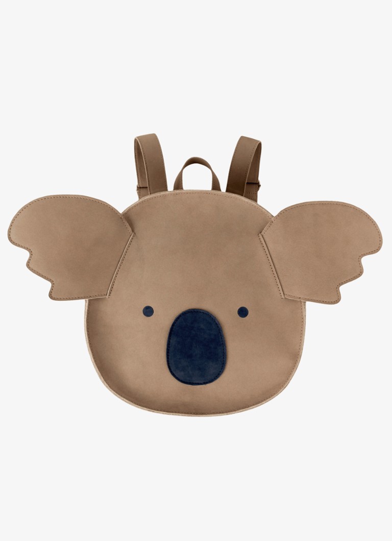 Donsje Amsterdam Umi Koala rugzak van leer in de kleur Beige, maat: 90