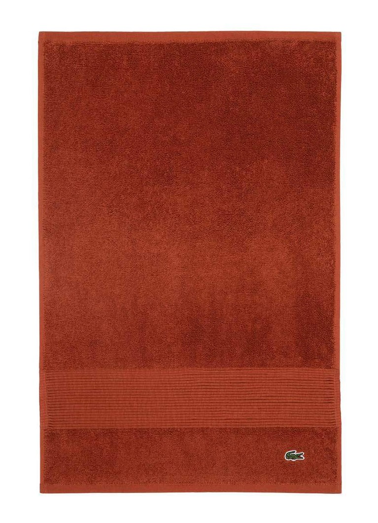 Lacoste L Lecroco gastendoek - 600 gr/m2 - 60 x 40 cm Donkeroranje - Deal