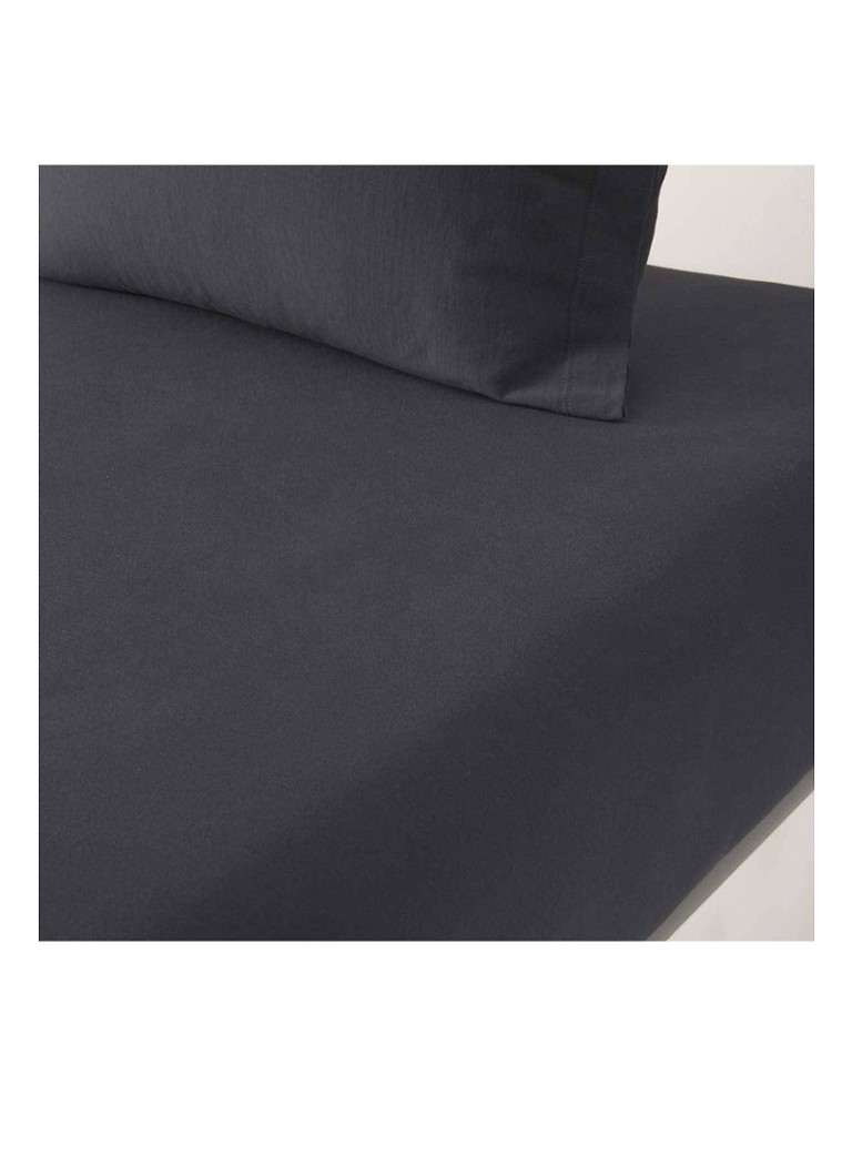 Lacoste L Soft hoeslaken van katoen, hoekhoogte 33,5 cm Antraciet - Deal
