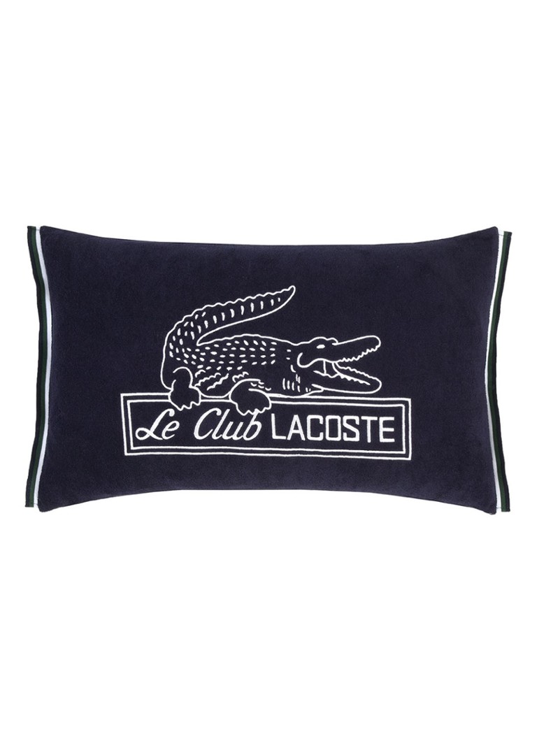 Lacoste L Le Club sierkussenhoes 33 x 57 cm Donkerblauw - Deal