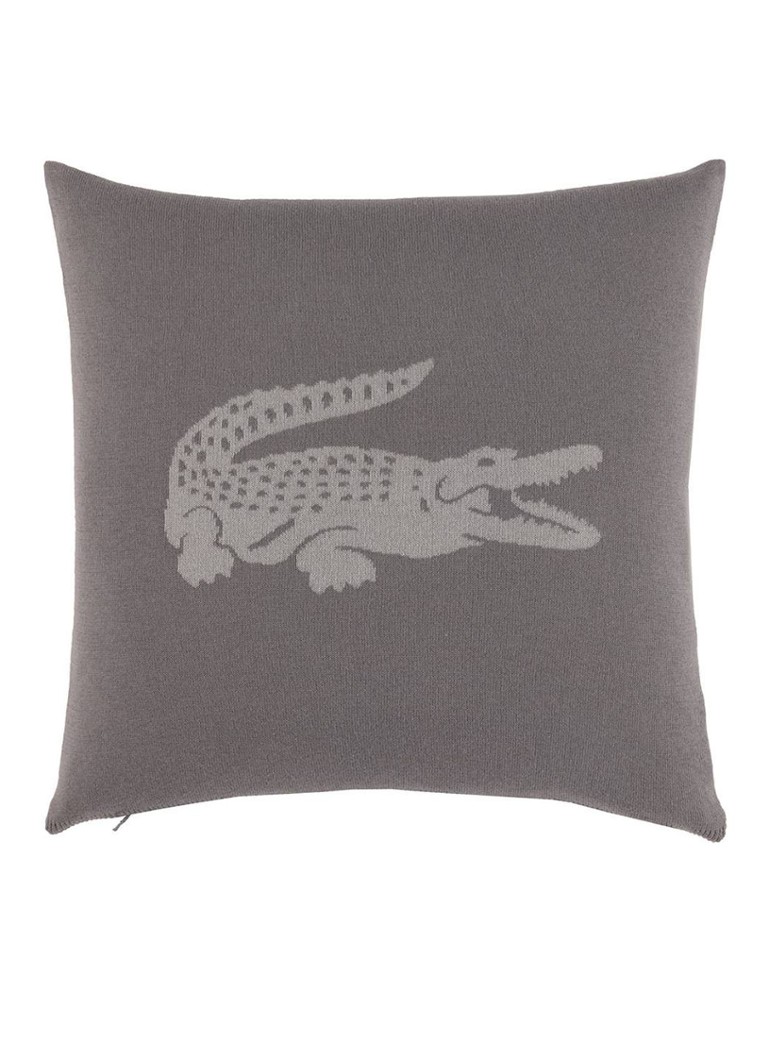 Lacoste L Reflet sierkussenhoes 45 x 45 cm Grijs